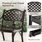 Costway 2/4 PCS Cast Aluminum Patio Chairs Set of 2 All Weather Outdoor Dining Chairs with Armrests Bronze